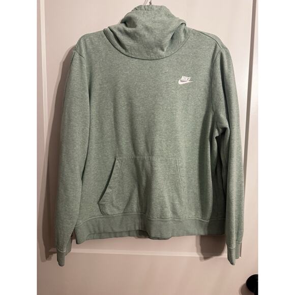 Nike Tops - NIKE Light Green Sportswear Club Funnel-Neck Cowl Hoodie Sz XL athletic Sporty